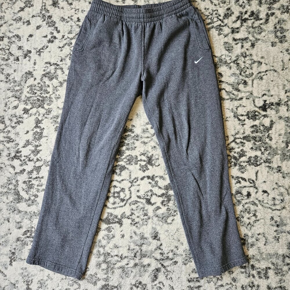 Nike Unisex Gray Fleece Sweatpants - Size Large
